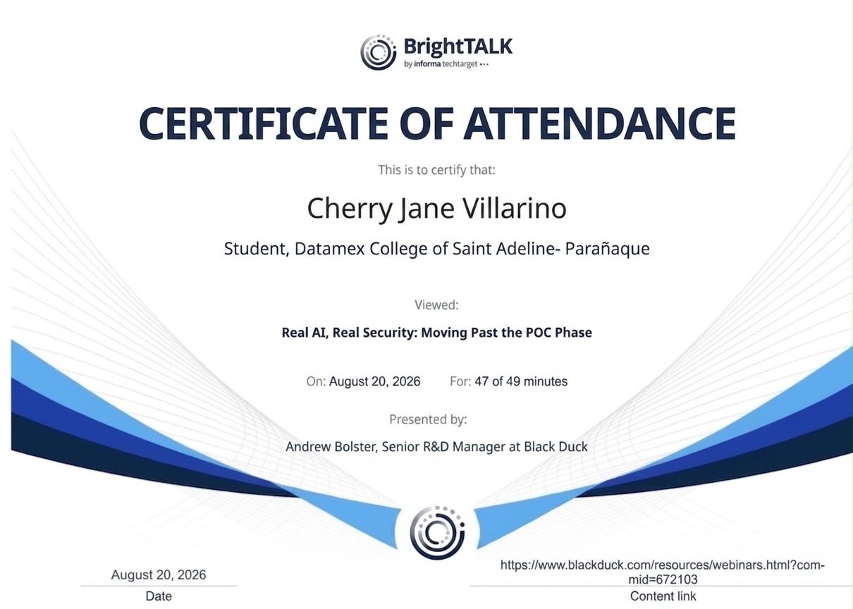 Portfolio — Cherry Jane Villarino | IT Student & Beginner Developer